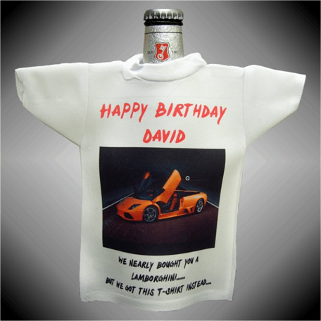 Mini T-Shirt Birthday Beer Bottle